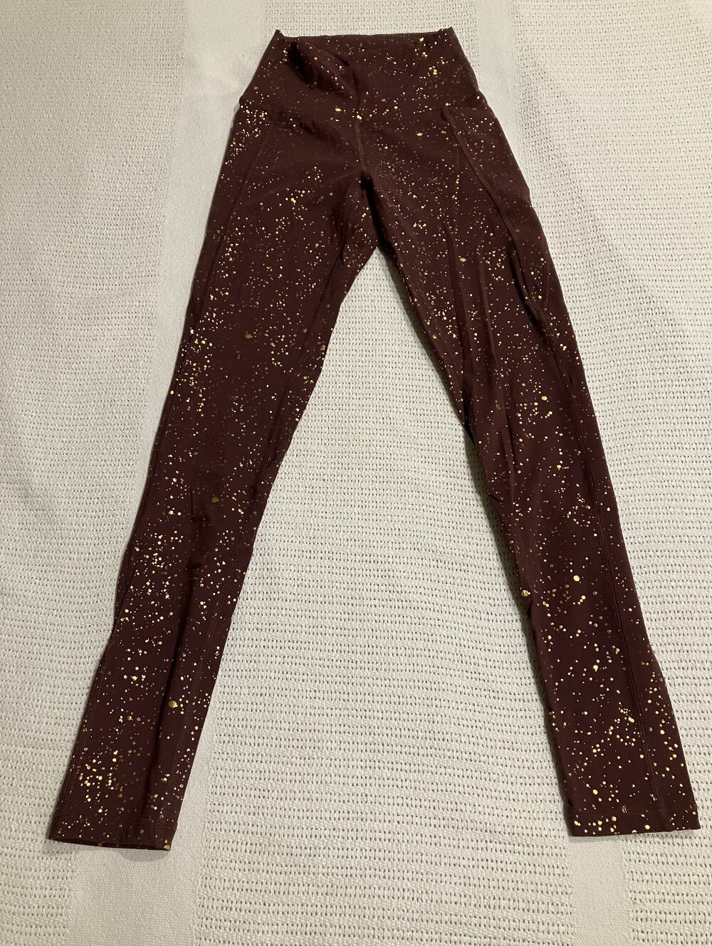 Chocolate Brown Leggings with Gold Speckle